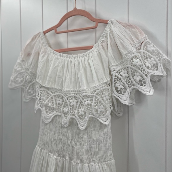 🆕Advance Apparels White Cotton Dress Eyelet Crochet Midi S/M, L/XL & 1X/2X - Picture 10 of 10